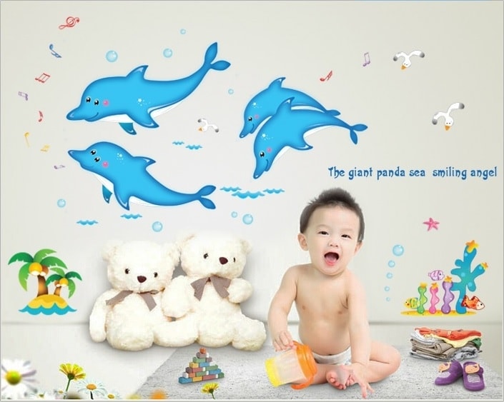 3D různorodá nalepovací zvířátka na zeď